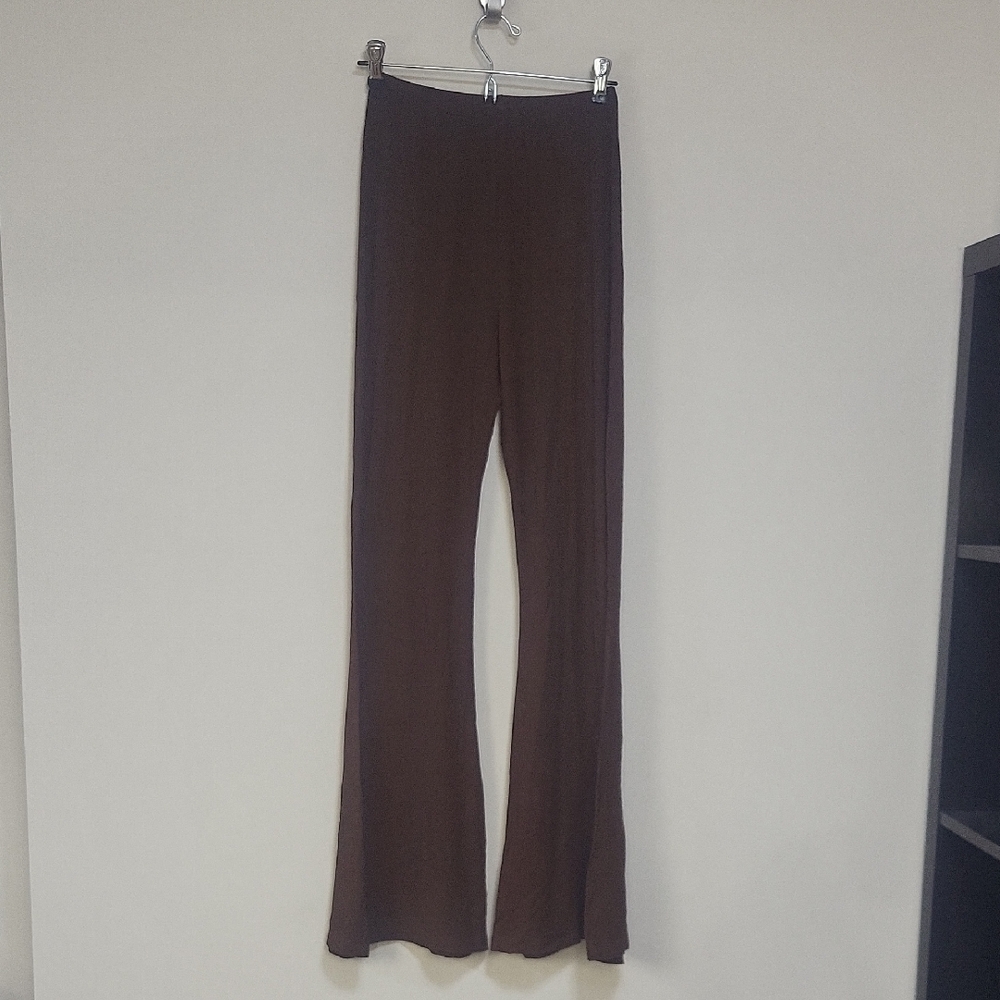 HARA THE LABEL Brown Frankie Flare Bamboo Pant